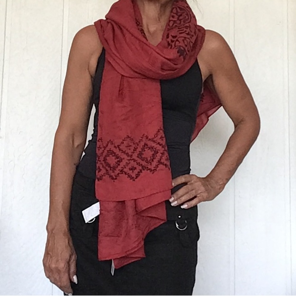 DESIGUAL FOULARD LARGE RECTANGULAR WOOL SCARF NWT